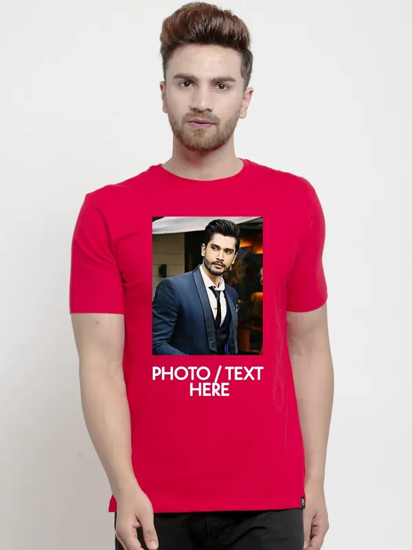 Red_Personalized_Round_Neck_Regular_Fit_Premium_Cotton_Unisex_Tshirt