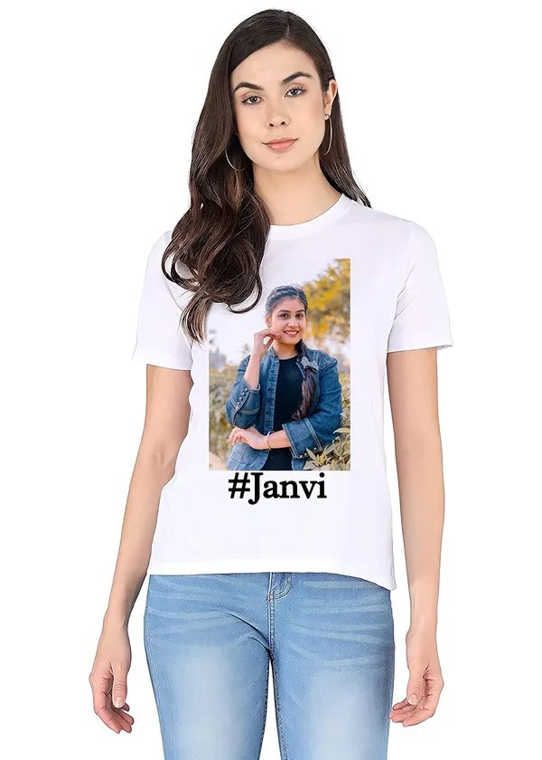 White_Personalized_Custom_Print_Round_Neck_Cotton_T-Shirt_For_Women,_Girl,_Men_&_Boys