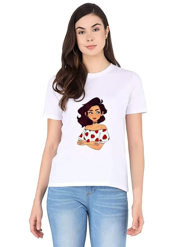 White_Personalized_Custom_Print_Round_Neck_Cotton_T-Shirt_For_Women,_Girl,_Men_&_Boys