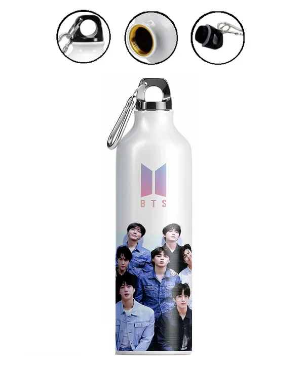 White_Bts_Bangtan_Boys_Theme_Fan_Art_Aluminium_Sipper_Water_Bottle_750Ml,_Multicolour,_Pack_Of_1