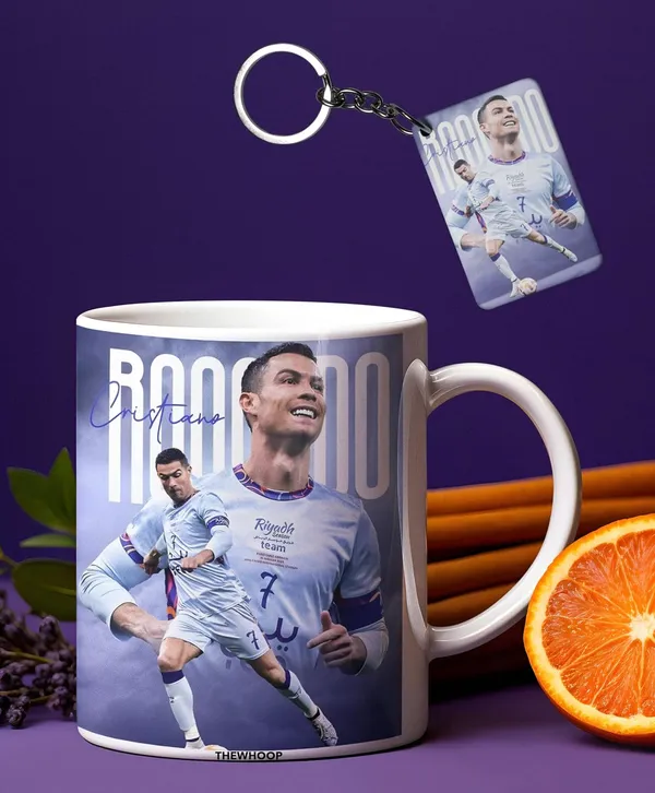 Combo_Pack_Of_2_White_Printed_Cristiano_Ronaldo_Ceramic_Coffee_Mug_(350Ml)_With_Wooden_Key-Chain_Combo_Gift_For_Cristiano_Ronaldo_Fans_&_Football_Lovers_(Ronaldo-Blue_Kick)
