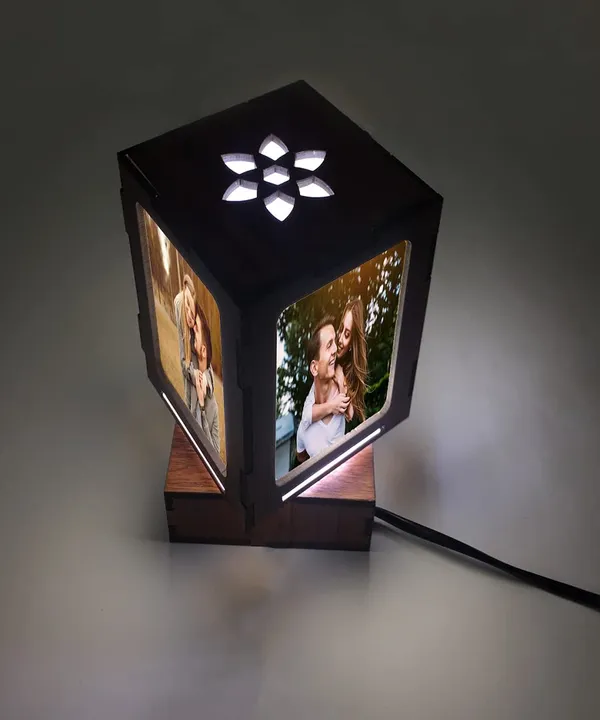 Brown_Personalized_Photo_Rotating_Shadow_Lamp_Wooden_Frame_17X14_Cm_Pack_Of_1