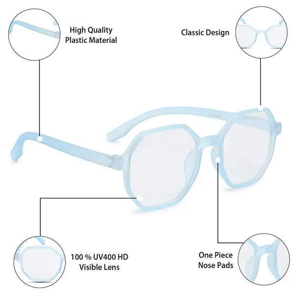 Sky_Blue_Full_Rim_Round_Anti_Glare_Frame_For_Men_&_Women_(50_Mm)