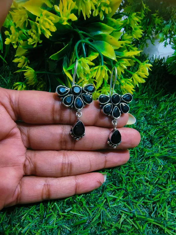 Brass_base_handmade_silver_hook_tops_in_black_color