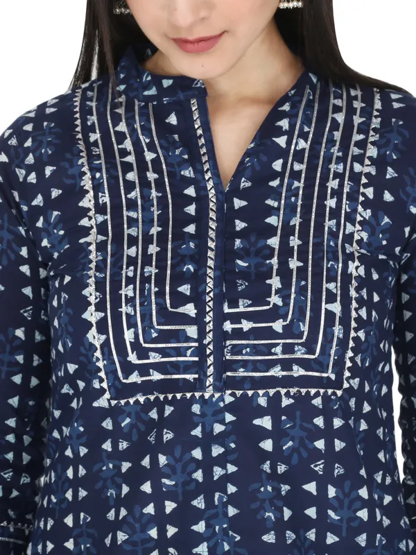 Indigo_Print_Pure_Cotton_A-Line_Kurta