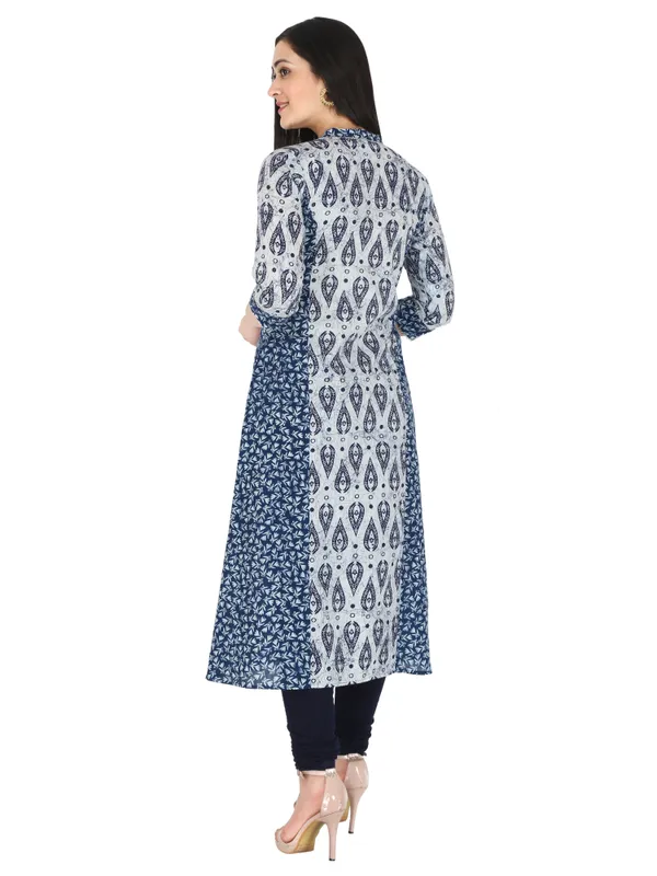 Blue_Ethnic_Motif_Printed_Pure_Cotton_A-Line_Kurta