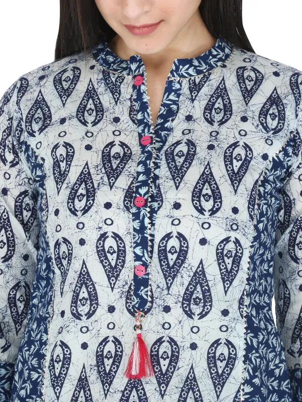 Blue_Ethnic_Motif_Printed_Pure_Cotton_A-Line_Kurta