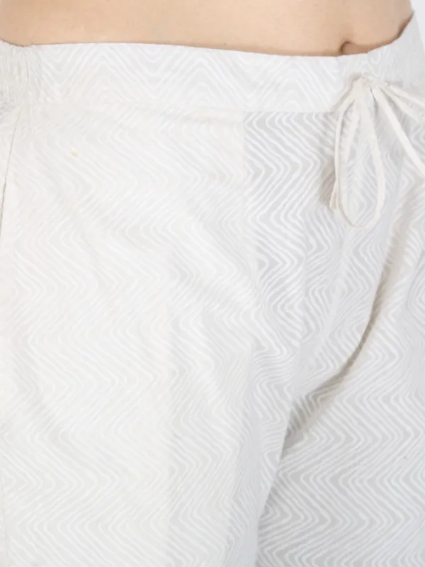 White_Self_Printed_Pure_Cotton_Pant