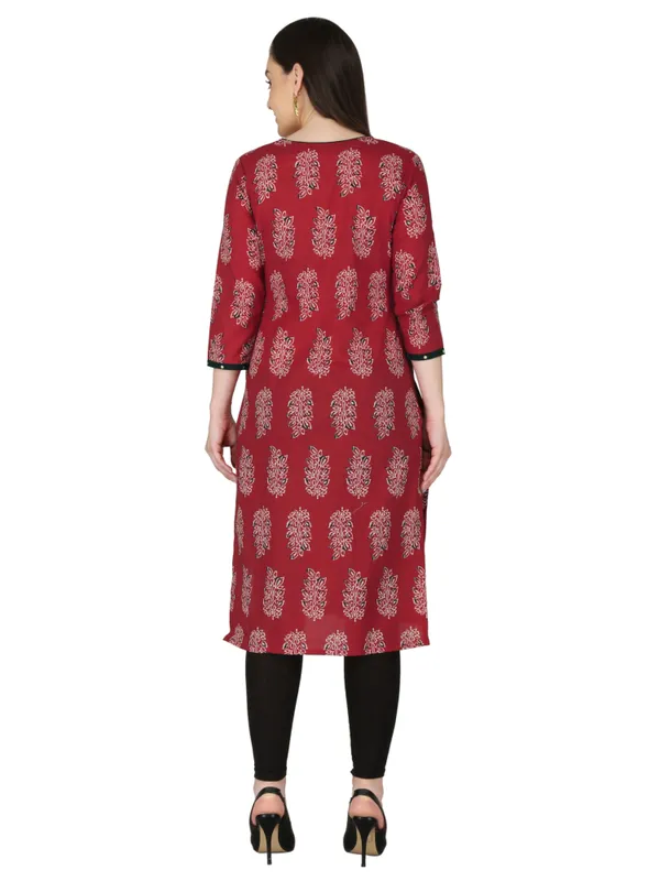 Red_Motif_Printed_Pure_Cotton_Straight_Kurta