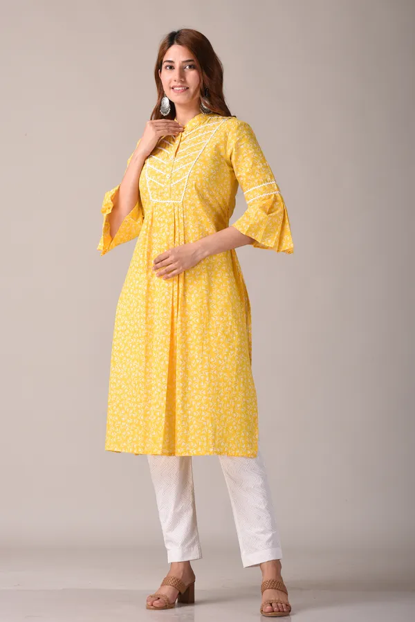 Yellow_Kurti_Floral_Printed_Straight_Kurta