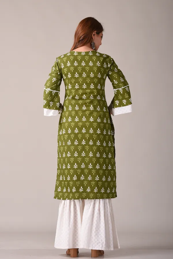 Green_Pure_Cotton_Ethnic_Motif_Jaipuri_Printed_Green_and_White_Kurta,_Sharara_And_Dupatta_Set