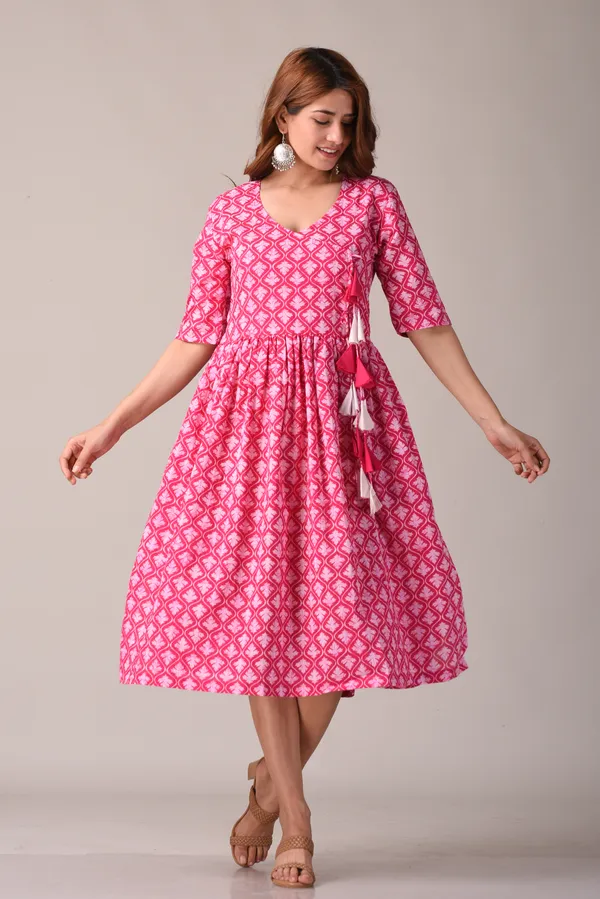 Pink_Abstract_Printed_Pure_Cotton_Midi_Dress