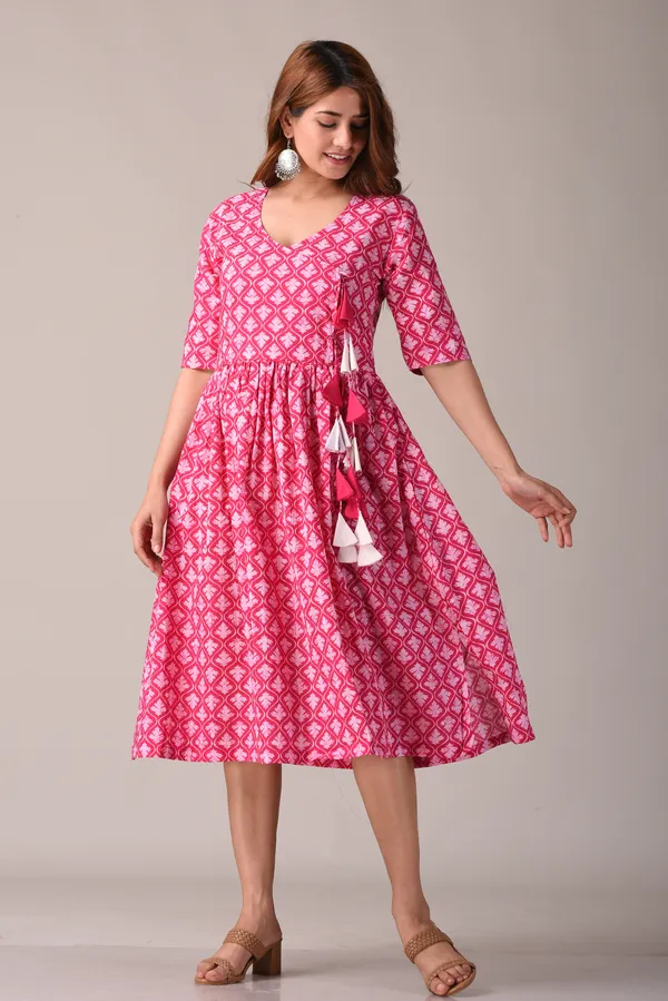 Pink_Abstract_Printed_Pure_Cotton_Midi_Dress