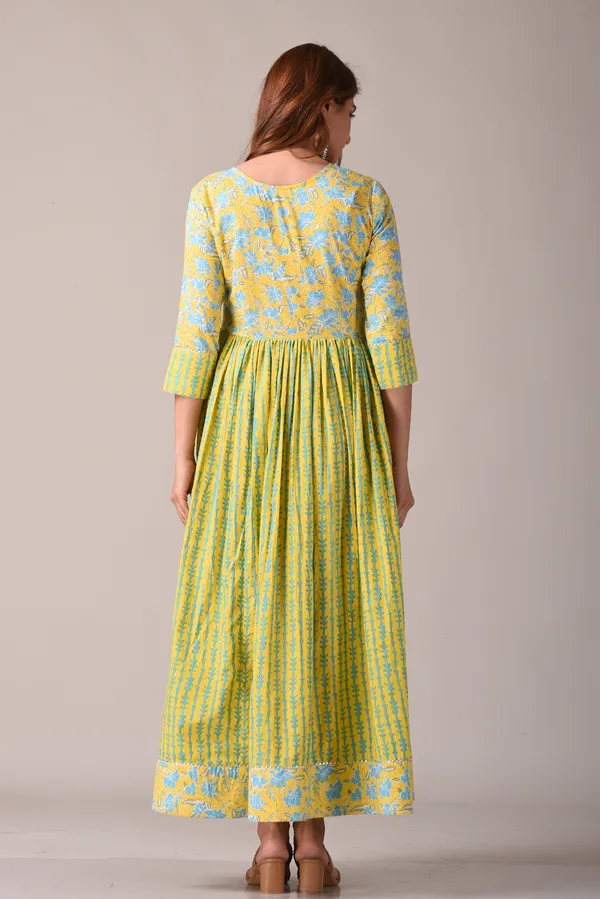 Yellow_Floral_Printed_Pure_Cotton_Maxi_Dress