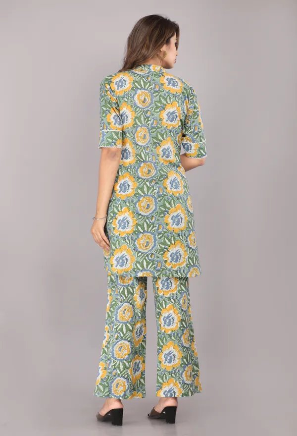Green_Floral_Printed_Pure_Cotton_Co-ord_Set