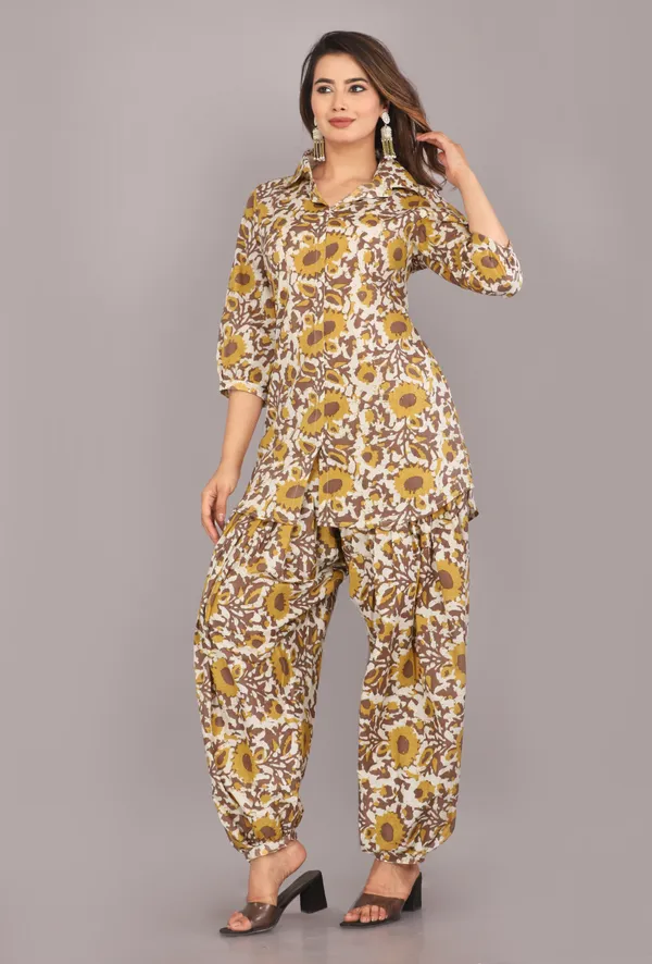 Mustard_Floral_Printed_Pure_Cotton_Co-ord_Set