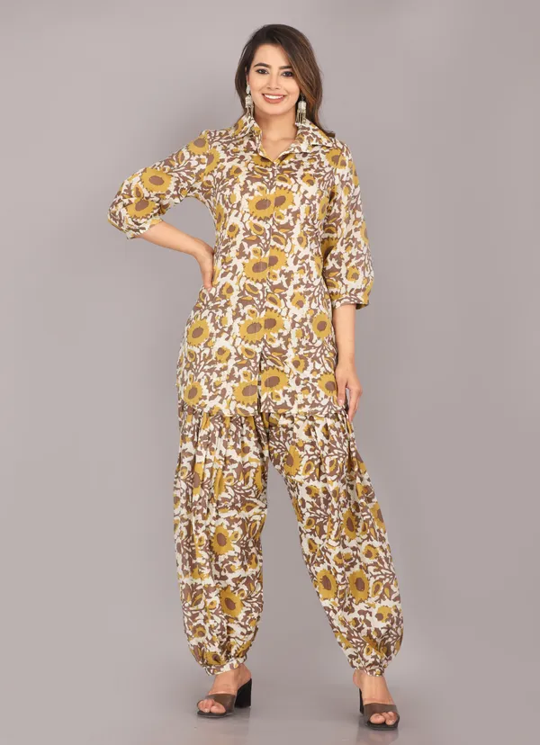 Mustard_Floral_Printed_Pure_Cotton_Co-ord_Set