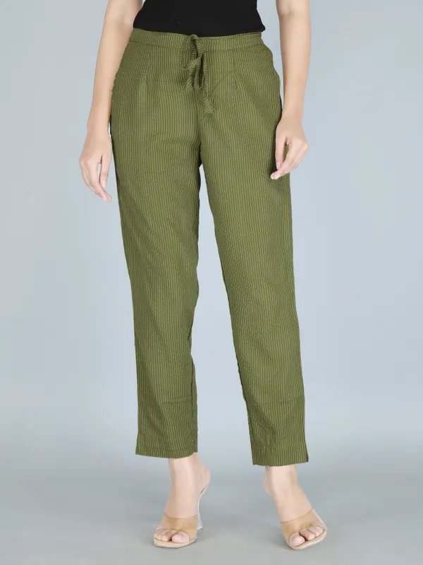 Olive_Color_Pure_Cotton_Kantha_Dobby_Dyed_Pants
