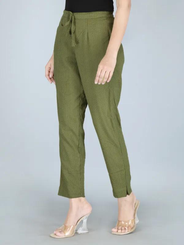Olive_Color_Pure_Cotton_Kantha_Dobby_Dyed_Pants