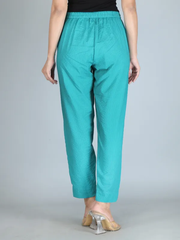 Turquoise_Color_Pure_Cotton_Kantha_Dobby_Dyed_Pants