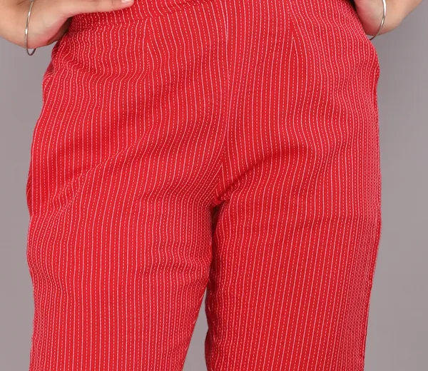 Red_Color_Pure_Cotton_Kantha_Dobby_Dyed_Pants