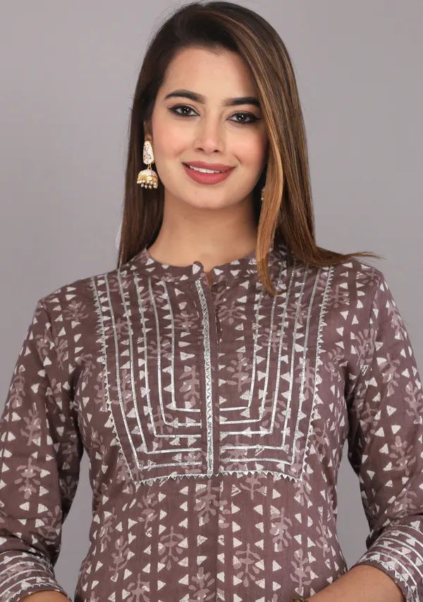 Kashish_Brown_Print_Pure_Cotton_A-Line_Kurta