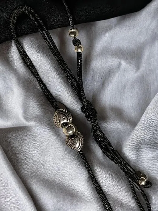 Silver_925_Oxidized__Cottan_Thread_Anklet_With_Ball_For_Girls_And_Women_Nazarbattu/Nazaiya_Anklet_(Style2)