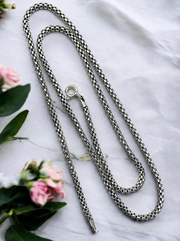 Silver_925_Sterling_Popcorn_Chain_For_Men_Women_Boys_And_Girls_Oxidized_Chain_Necklace_Bis_Hallmarked_Chain_(Box_24In_14Gm)