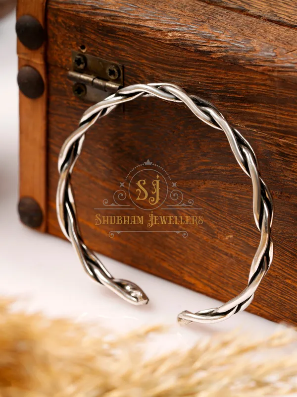 Silver_925_Pure_Chandi_Oxidized_Tribal_Thai_Viking_Kada_For_Men(Torque_Cuff_Kada_Men'S_Bracelet)