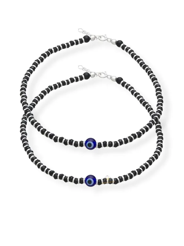 Silver_Nazariya_For_Women_With__Crystals__7-Inch_92.5%_Pure_Stering_Bracelet_For_Women_(Evil_Eye_Pair)