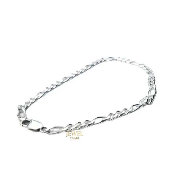 Silver_Pure_925_Sterling_Italian_Sachin_Figaro_Bracelet_For_Men_Womens,_Girls,_And_Boys_8.5_Inches(13.5_Gm)_Mens_Bracelets