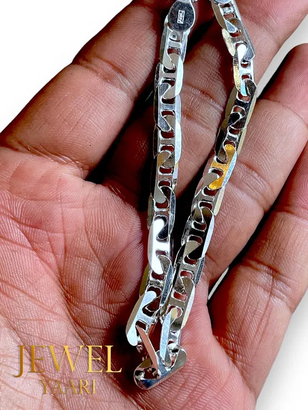 Silver_Pure_925_Sterling_Italian_Link_Curb_Bracelet_For_Men_Womens_Girls_And_Boys_8.5_Inches(10_Gm)_(Link-14Gm)
