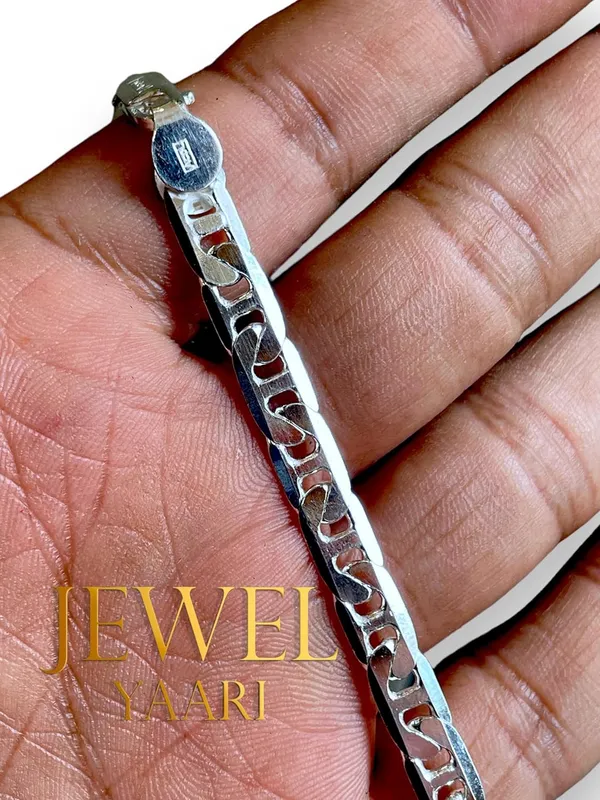 Silver_Pure_925_Sterling_Italian_Link_Curb_Bracelet_For_Men_Womens_Girls_And_Boys_8.5_Inches(10_Gm)_(Link-14Gm)