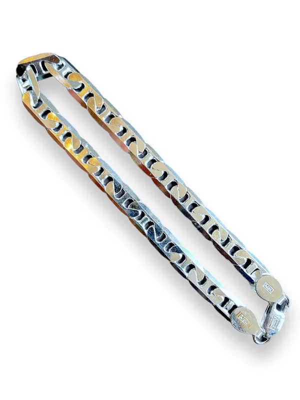 Silver_Pure_925_Sterling_Italian_Link_Curb_Bracelet_For_Men_Womens_Girls_And_Boys_8.5_Inches(10_Gm)_(Link-16Gm)