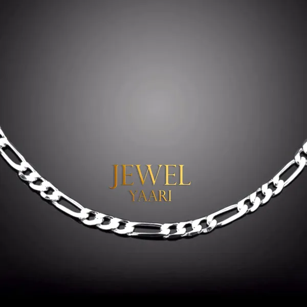 Silver_Pure_925_Sterling_Italian_Sachin_Figaro_Chain_Necklace_Acpl_For_Men_20_Inches(20_Gm)