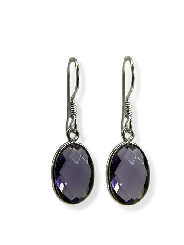 Silver_Pure_925_Sterling_Hoop_Dangle_Earrings_For_Women_And_Girls_Amethyst_Earring_For_Girl