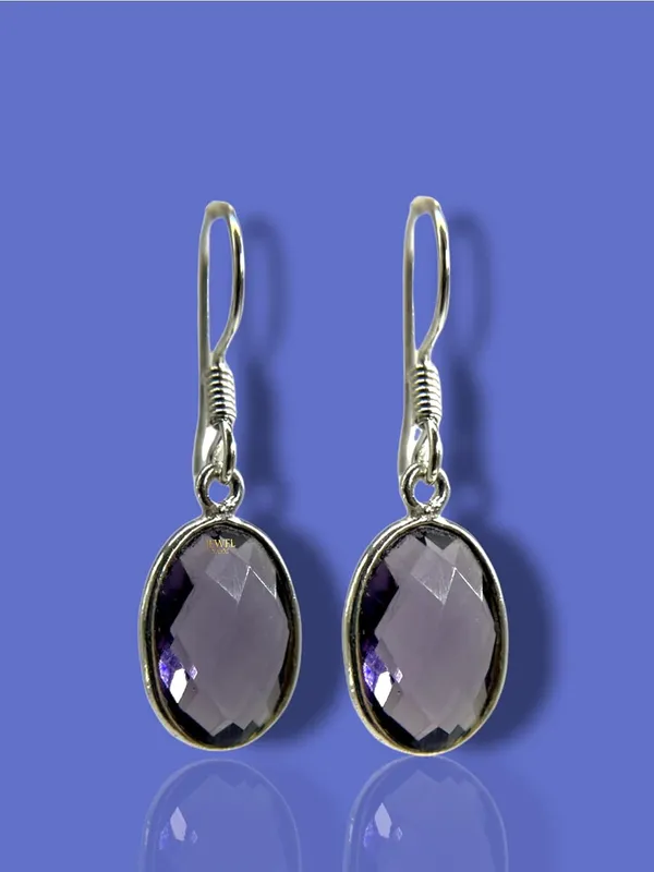 Silver_Pure_925_Sterling_Hoop_Dangle_Earrings_For_Women_And_Girls_Amethyst_Earring_For_Girl