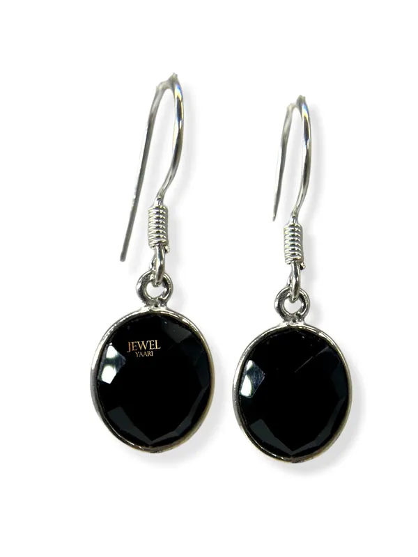 Black_Pure_925_Sterling_Hoop_Dangle_Earrings_For_Women_And_Girls__Crystal_Earring_For_Girl