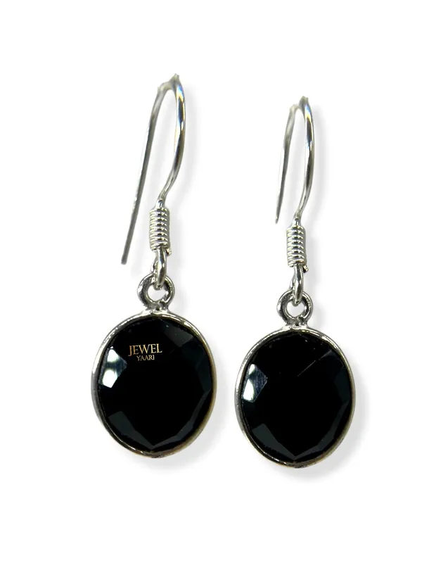 Black_Pure_925_Sterling_Hoop_Dangle_Earrings_For_Women_And_Girls__Crystal_Earring_For_Girl