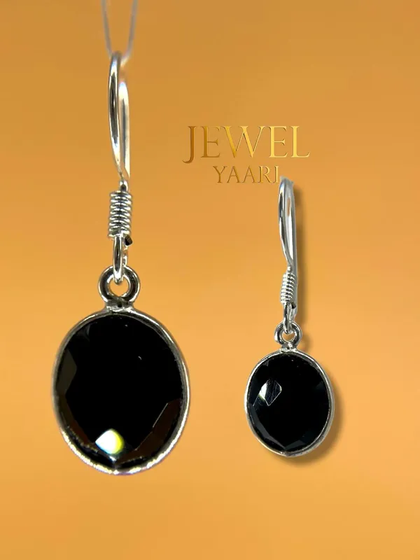 Black_Pure_925_Sterling_Hoop_Dangle_Earrings_For_Women_And_Girls__Crystal_Earring_For_Girl