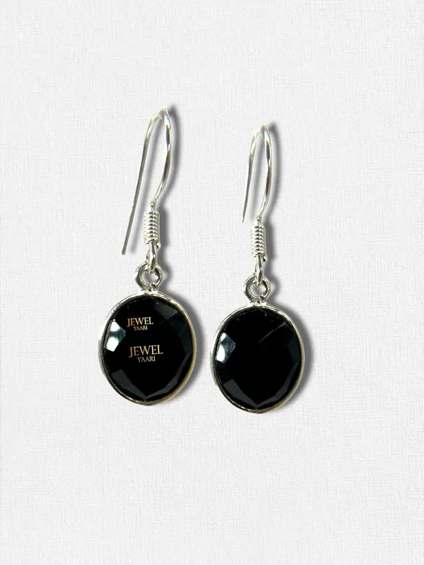 Black_Pure_925_Sterling_Hoop_Dangle_Earrings_For_Women_And_Girls__Crystal_Earring_For_Girl