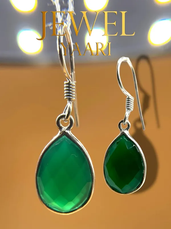 Silver_Pure_925_Sterling_Hoop_Dangle_Earrings_For_Women_And_Girls__Emerald_Look_Alike_Earring_For_Girl