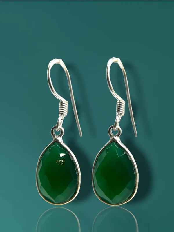 Silver_Pure_925_Sterling_Hoop_Dangle_Earrings_For_Women_And_Girls__Emerald_Look_Alike_Earring_For_Girl