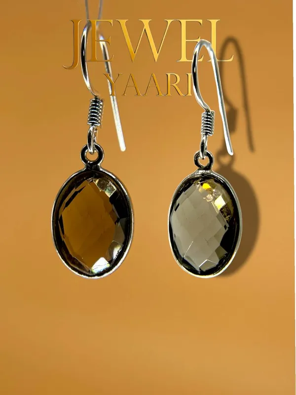 Brown_Pure_925_Sterling_Hoop_Dangle_Earrings_For_Women_And_Girls__Round_Hessonite_Look_Alike_Earring_For_Girl