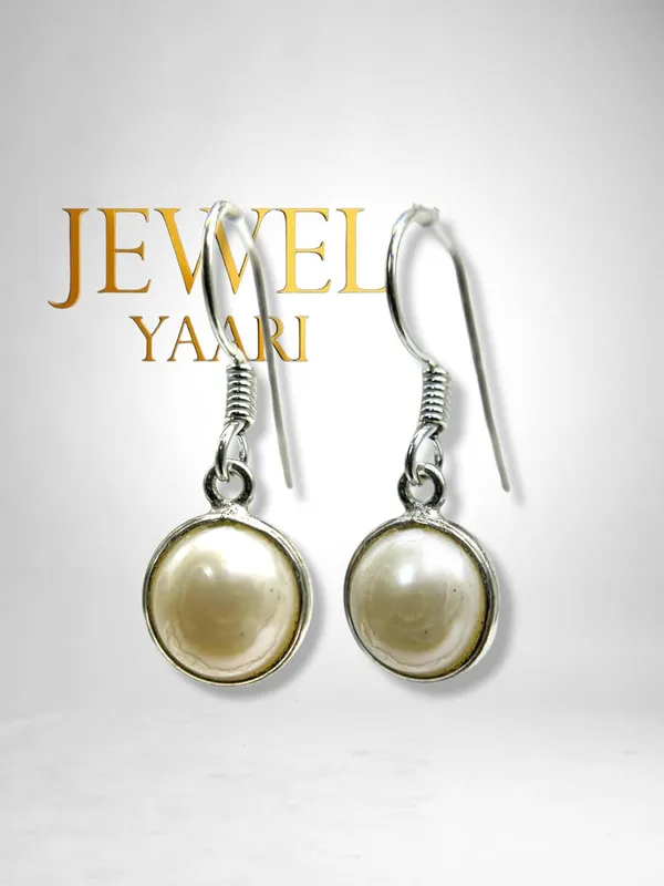 Silver_Pure_925_Sterling_Hoop_Dangle_Earrings_For_Women_And_Girls_Pearl_Round_Earring_For_Girl
