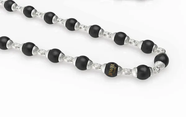 Silver_By_Pure_100%_Natural_925_Tulsi_Mala_With_Cnc_Er_Capping/Original_Tulsi_Mala_In_(Size:_6Mm_Length:_24_Inches_Shyam_Tulsi_Karungali)