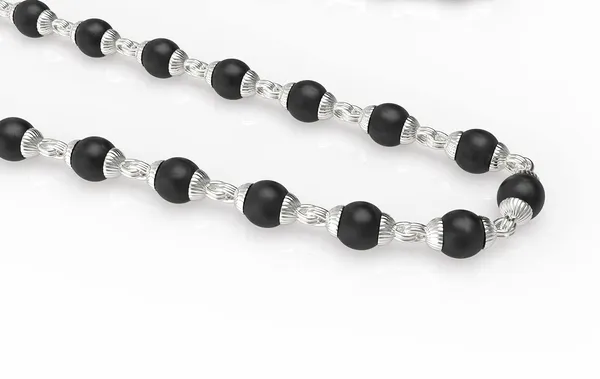Silver_By_Pure_100%_Natural_925_Tulsi_Mala_With_Cnc_Er_Capping/Original_Tulsi_Mala_In_(Size:_6Mm_Length:_24_Inches_Shyam_Tulsi_Karungali)