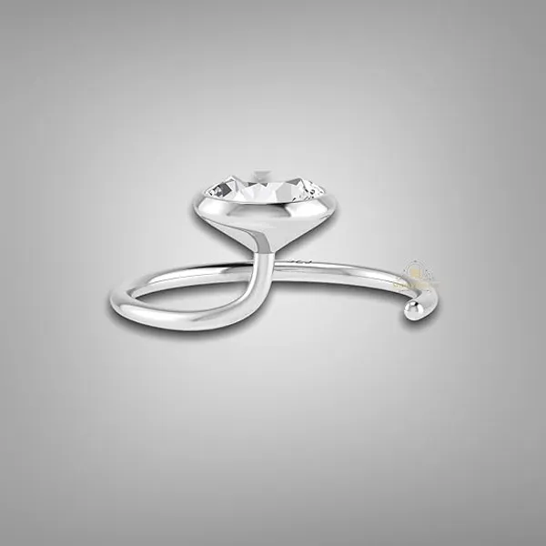 Silver_925_Sterling_Round_Shape_Cubic_Zirconia_5Mm_Cup_Wire_Stud_For_Women_Girls