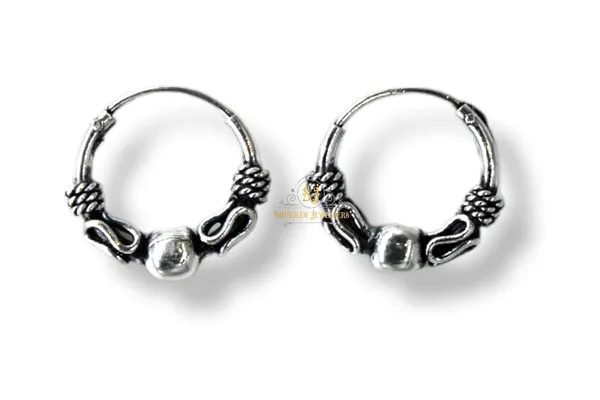Silver_925_Sterling_Hoop_Earrings_For_Women_&_Girls_Bali_For_Girls_(Ball)