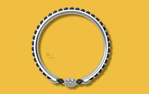 Silver_Exclusive_Pure_925_Sterling_Nazariya_Flower_Kada_For_Baby_Boys_&_Girls_1.4_Inch(Small_Size)